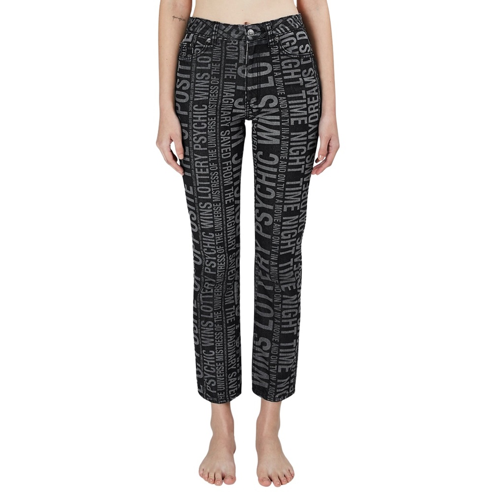 NWT Ksubi SLIM PIN TYPE O All Over Print Black Ankle Skinny Jeans 28